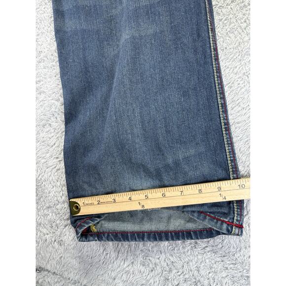 Coogi Mens Jeans 40x34 (33.5) Baggy Guitar Hands Embroidered Hip Hop Spellout‎ - Picture 8 of 16